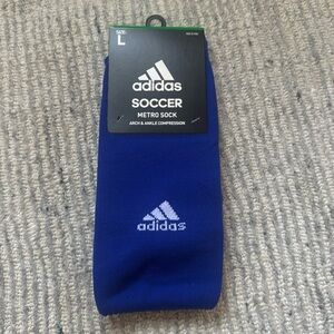 Blue Adidas Soccer Socks